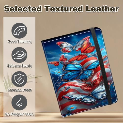 Image of Photo Album 4x6 120 Photos with Strong Elastic Band, American Butterflies | Large Capacity Premium Leather Picture Album, Portable Wallet Albums Photo Book for Family Anniversaries Wedding Baby