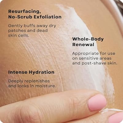 AmLactin Calm & Renew Body Butter - Therapeutic Skin Care Moisturizer for Sensitive Skin - No-Scrub Exfoliator and Body Cream for Dry Skin with Lactic Acid AHA and Soothing Ginger Root, 11oz