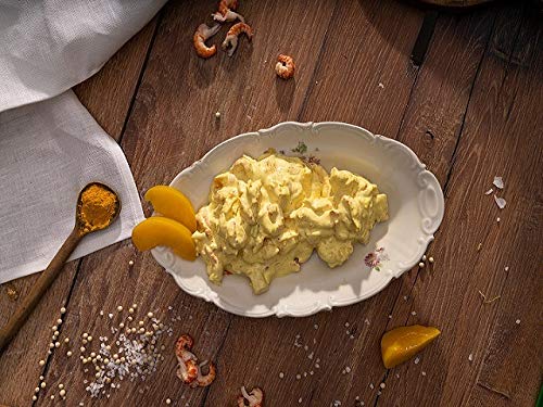 Flusskrebse in Curry-Pfirsich - in Handarbeit hergestellt - herzhaft zubereitet mit Mayonnaise, Sahne und Pfirsich, abgeschmeckt mit indischem Curry - 1000 Gramm