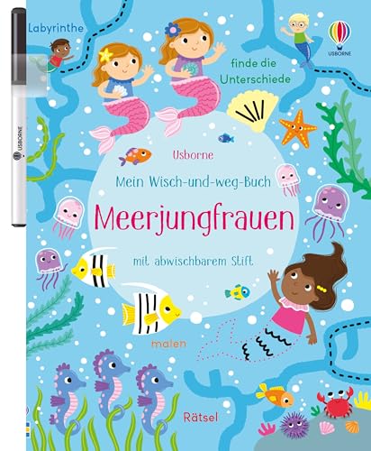 Mein Wisch-Und-Weg-Buch: Meerjungfrauen: Mit Abwischbarem Stift – Zähl-, Zuordnungs- Und Schwungübungen Für Kinder Ab 4 Jahren