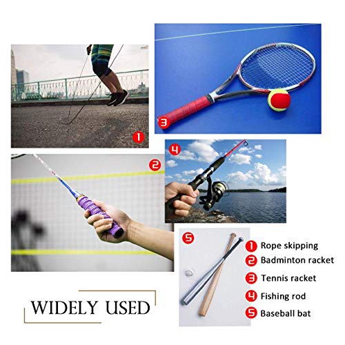Griffbänder,Febbya 5 pack Griffband für Tennis Anti Slip Ersatz Schläger Overgrip Multicolor Für Tennis Badminton Squash Racketball Schläger und Angelrute - Image 4