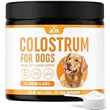 Bovine Colostrum for Dogs (90g) Raw Colostrum Powder for All Ages, Breeds & Sizes - Immune, Allergy, Skin & Itch Support - 20% Immunoglobulins - Non GMO, Third Party Tested, USA Made - 3.17oz