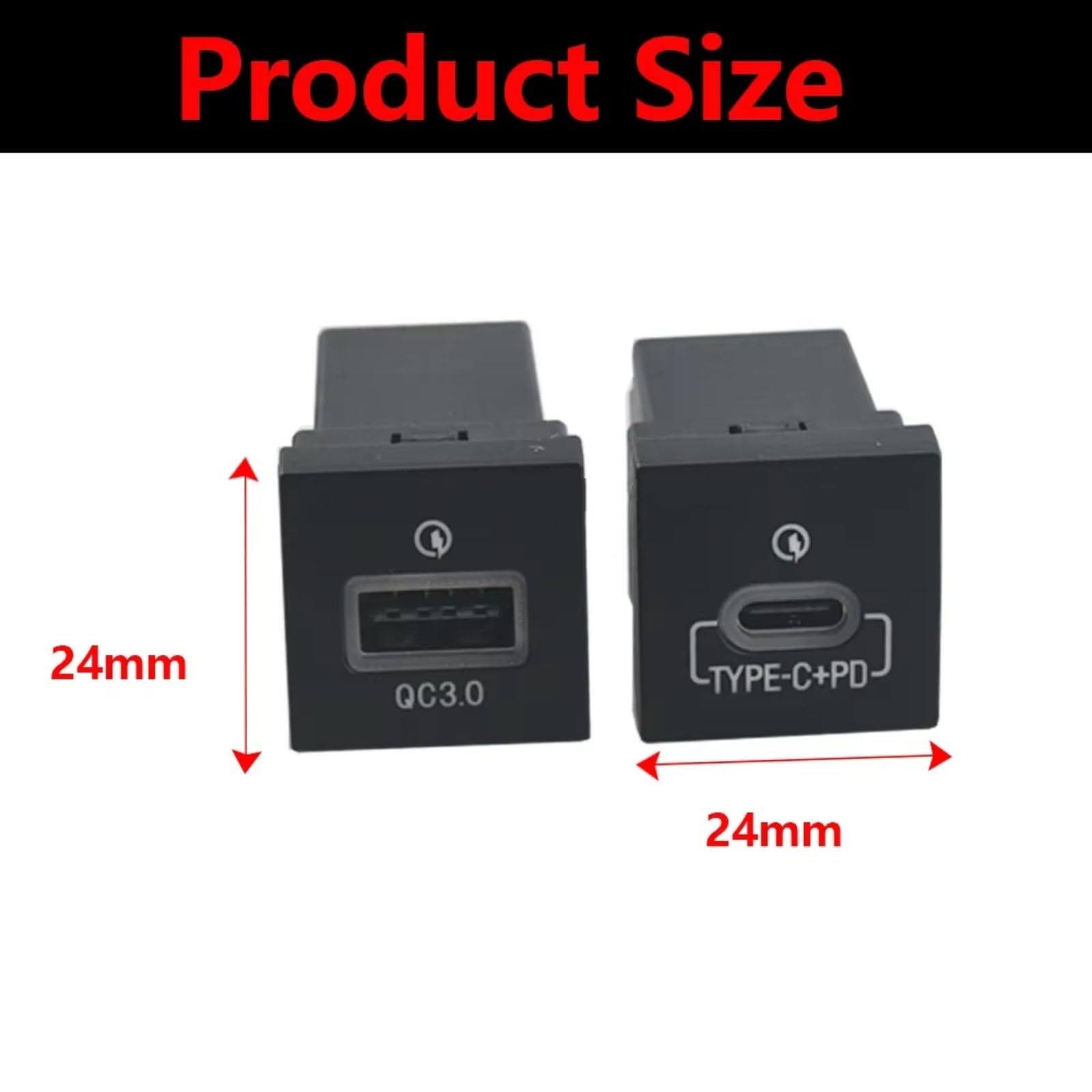 Consola USB Compatible Con VW Para Golf 6 Para Jetta 5 MK5 2006-2012 Para Cargador 12V 24V Salida De Carga Potencia QC3.0 PD Para Tipo Puerto USB Coche