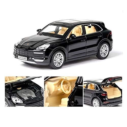 Image of Metal Pull Back Diecast Car 1:32 Porche Cayenne Pull Back Car Model with Sound Light Boys Gifts Toys for Kids【Pack of 1】