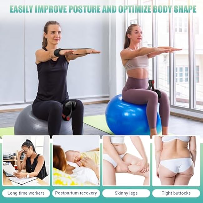 Thigh Master Thigh Exerciser for Women, Hip Trainer Kegel Exerciser & Pelvic Floor Trainer, Kegel Trainer for Postpartum Rehabilitation, Trimmer Inner Thigh & Thigh Toner Workout Home Gym