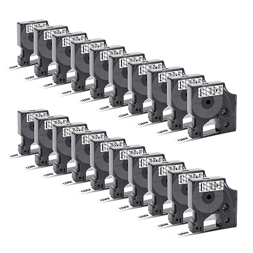 Ruban pour D1 45010 adhésif haute résistance 12mm noir sur transparent