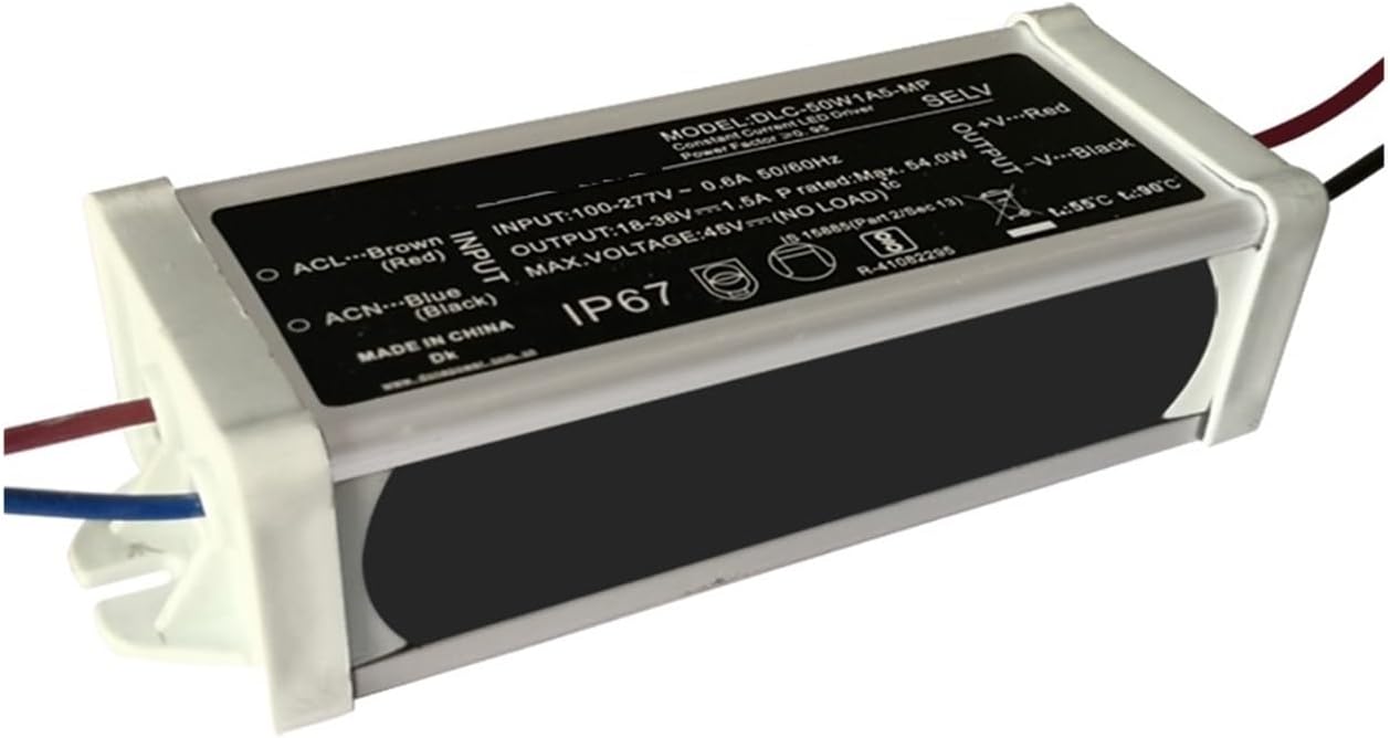 Power led Light Driver 40w50w Street Light floodlight Wall Washer Light Waterproof Constant Current Ballast(DLC-50W1A35-MP DC18-36V/1.35A)