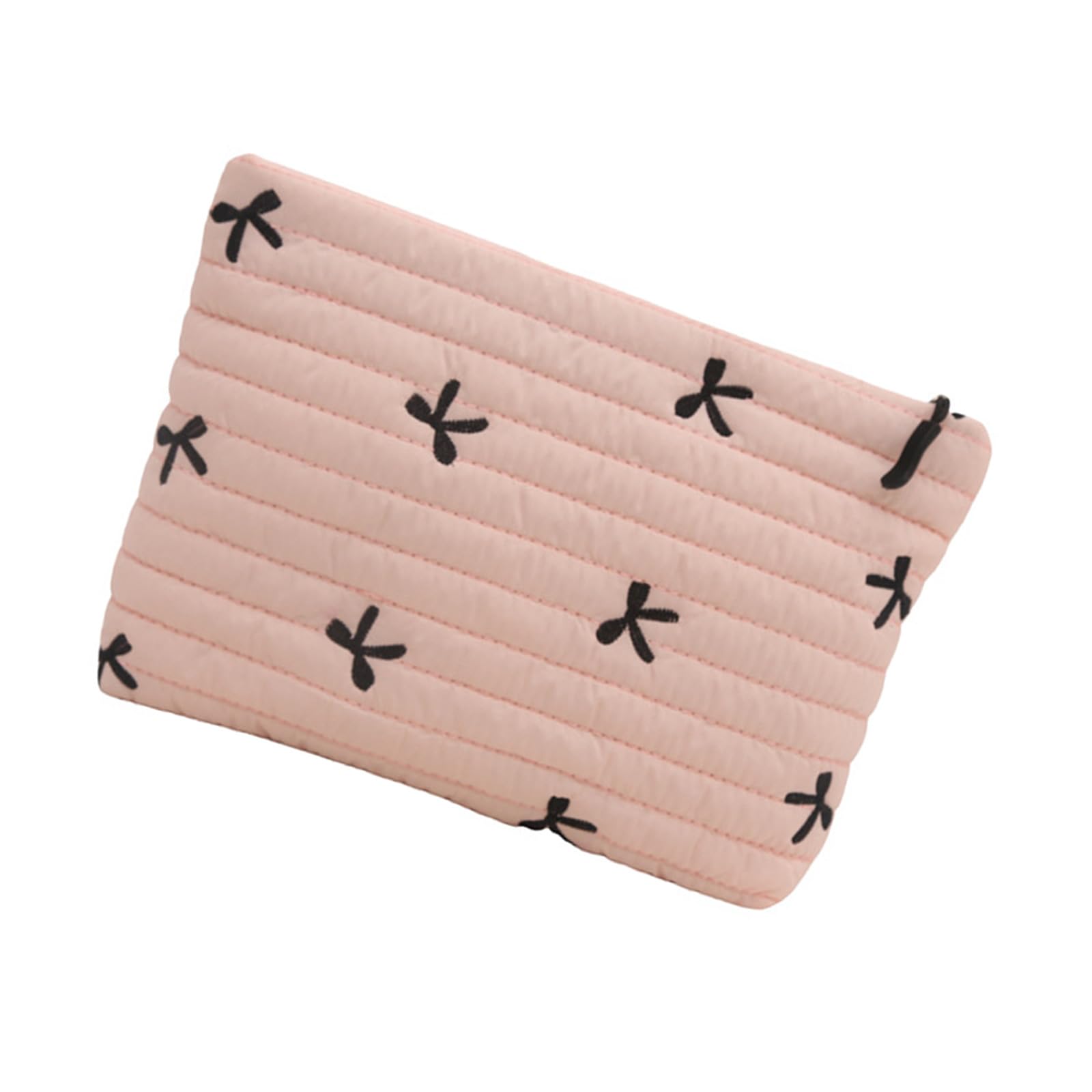 Buxuaaaa A Buxuaaa Stylish Bowknot Makeup Storage Case Functional Bowknot Beauty Bag Portable Makeup Pouches Suitable For Gym Nd Travel Elegant Cosmetic Organizers