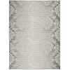Nourison Home Elation Ivory Grey 2' x 3' Area Rug - Easy Clean, Non Shedding, Bed Room, Living Room, Dining Room, Kitchen (2' x 3')