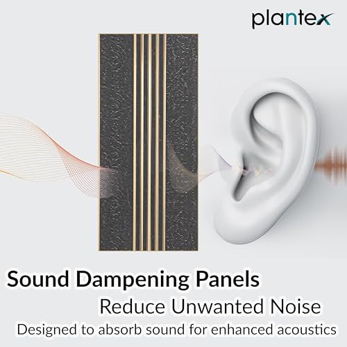 Image of Plantex Louvers Panel for Wall /8 Feet Wall Panels /3D Charcoal Panel for Interior Walls Decor - Pack of 10 Covers - 80 Sq. Ft, Size-1 Feet x 8 Feet (YD-1209)