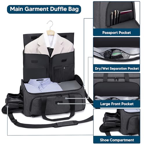 Vessgra 4-in-1 Convertible Garment Duffel