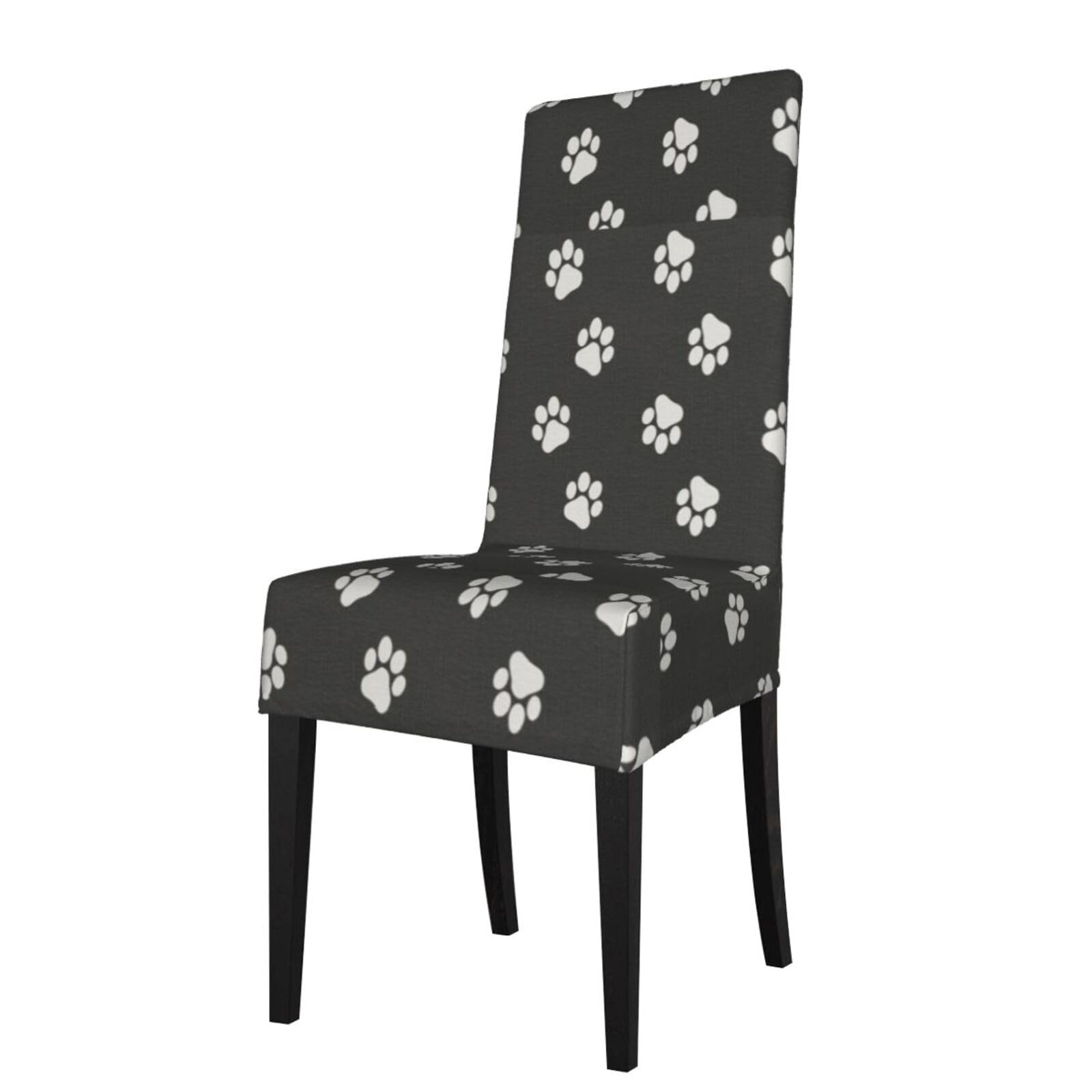 Lkymoh As Picture Dog Paws Prints Cat Paw Prints Pet, Chair Covers Stretch Chair Slipcovers For Dining Room, For Party Pet Protection Universal Fit Soft Polyester