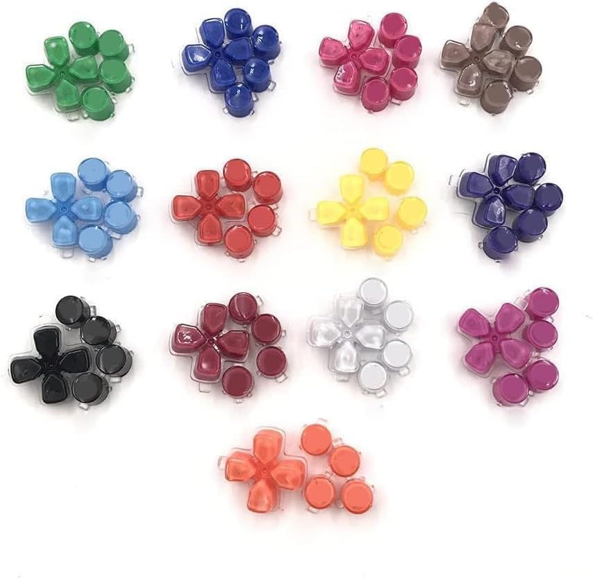 Botones ABXY morados repuesto D-Pad cruceta direccion compatibles con mando gamepad PS5