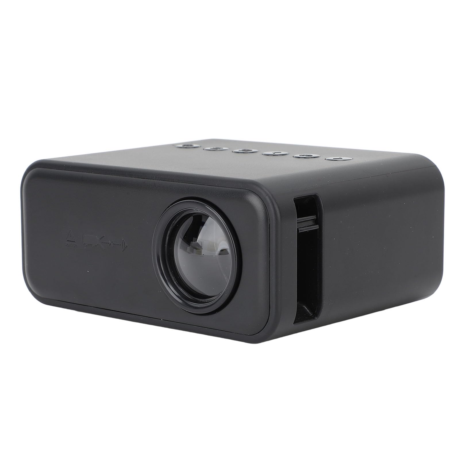 Luqeeg Projecteur sans Fil 1080P HD avec Haut-Parleur, Technologie D'imagerie Diffuse, Mini-Projecteur de Cinéma, Vidéoprojecteur Portable pour L'extérieur (Noir)