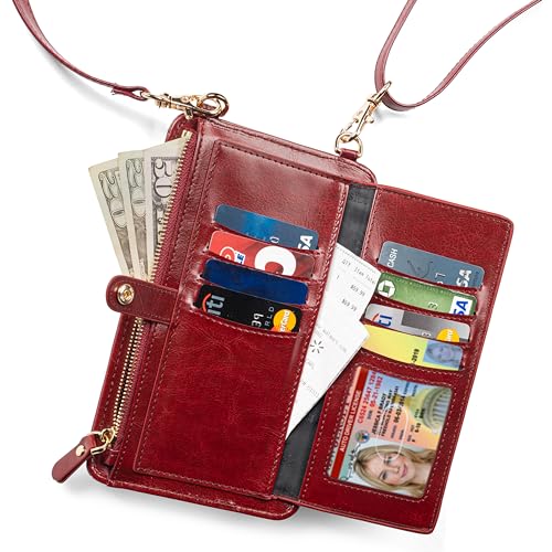 Image of Claasico Crossbody Phone Purse for Women - RFID Phone Case Wallet w /Magnetic Closure & Separate Zipper Pocket Crossbody Bag