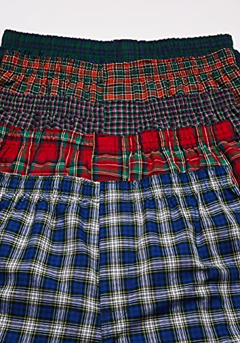 Hanes Mens 5-Pack Tartan With Inside Exposed Waistband Boxer Shorts, Assorted 5-Pack, Medium Us #TOP4