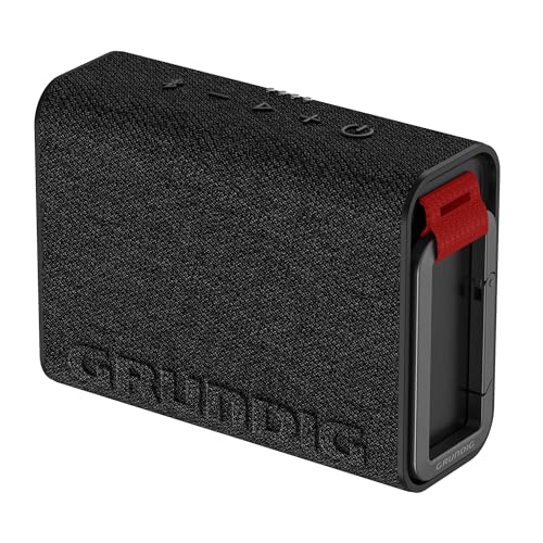 Grundig GBT Jam 2 Schwarz Bluetooth Lautsprecher, 4.3 W RMS, Bluetooth 5.3, bis zu 30, Reichweite, bis zu 30 Std. Akkulaufz., Powerbank- & Freisprechfunktion, staub- und wassergeschützt IP67, Schwarz