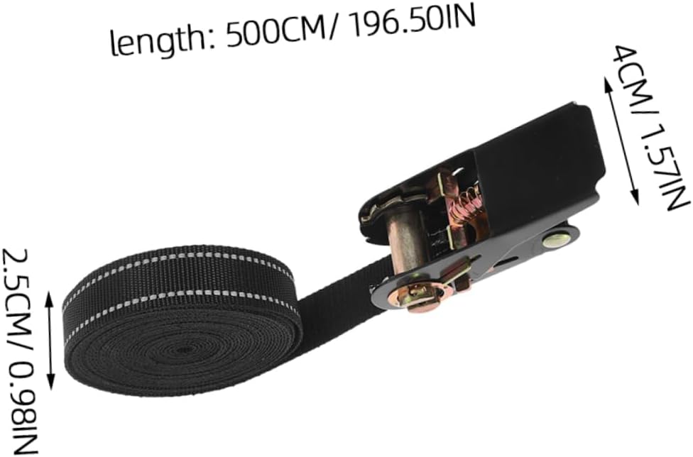 2pcs Reflective Ratchet Straps for Trucks Cargo Tie Downs Heavy Duty Securing Straps for Safe Transportation and Quick Binding of Goods