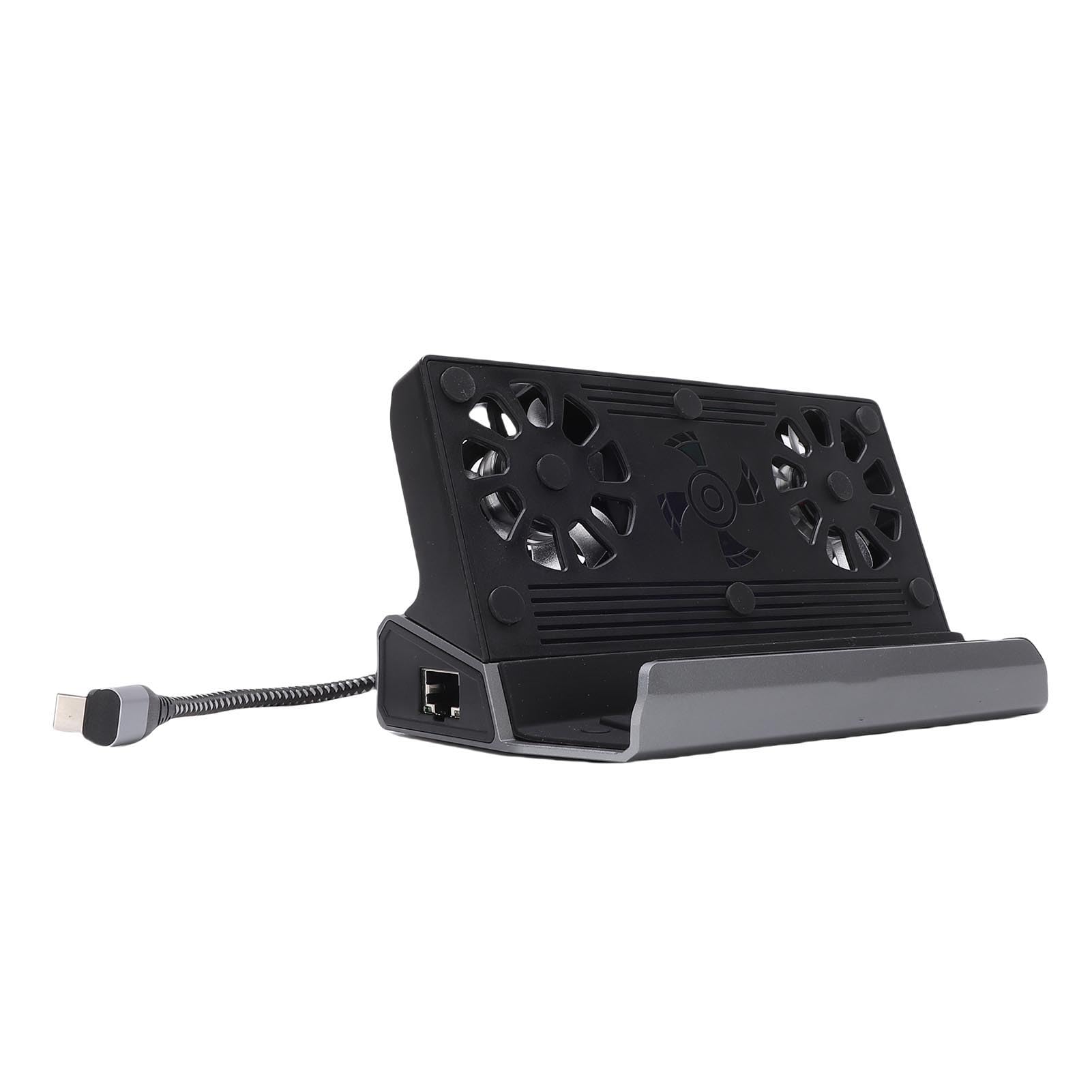 Estación de Acoplamiento 10 en 1, Ventilador de Refrigeración RGB Dual, Concentrador USB C, Concentrador de Pantalla 2.0 4K@60Hz con Carga PD de 100 W, Gigabit Ethernet y 5 Puertos USB,