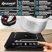 KESSER® Induktionskochplatte Induktionskochfeld 1 Platte 2100W Tragbares 28cm Kochplatte + 3x Mikrofasertuch + 1x Rezeptbuch, 9 Heizstufen, 8-Stunden-Timer, Touch-Steuerung, Booster-Funktion 220-240V