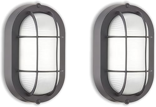 WISBEAM Luz LED de mamparo funciona como farol de pared o lámpara de techo empotrada, regulable, 6 W reemplazar 60 W, 520 lúmenes 5000 K luz blanca