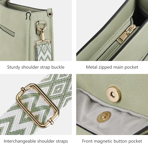 Image of TANTOMI Vegan Leather Crossbody Bags for Women Hobo Travel Purse Multi-Pocket Trendy Handbags & Womens Crossbody Bag