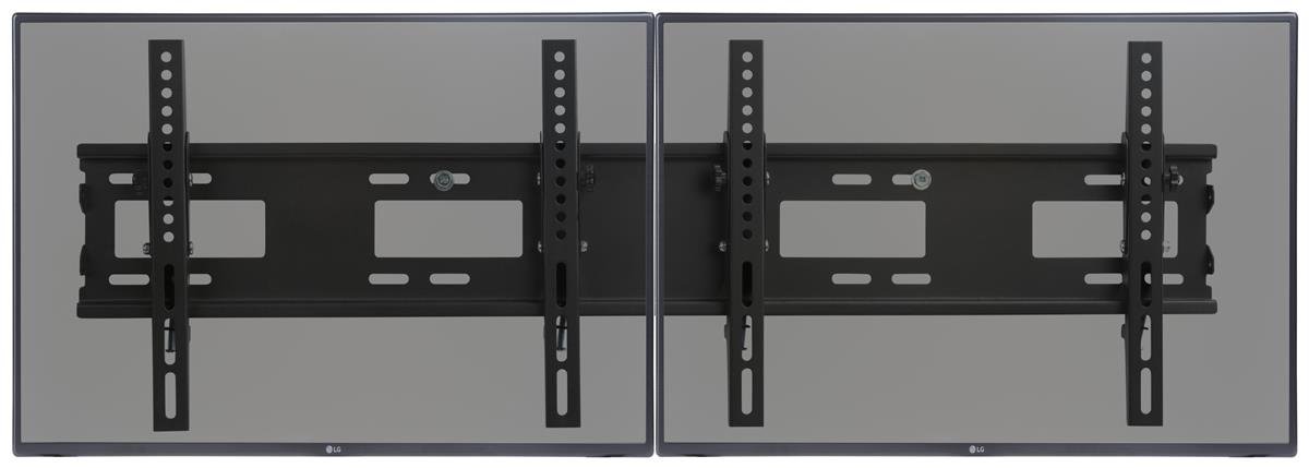 Displays2go, Wall TV Bracket with Dual Mount, Steel Construction – Black Finish (MNBD2642S2)