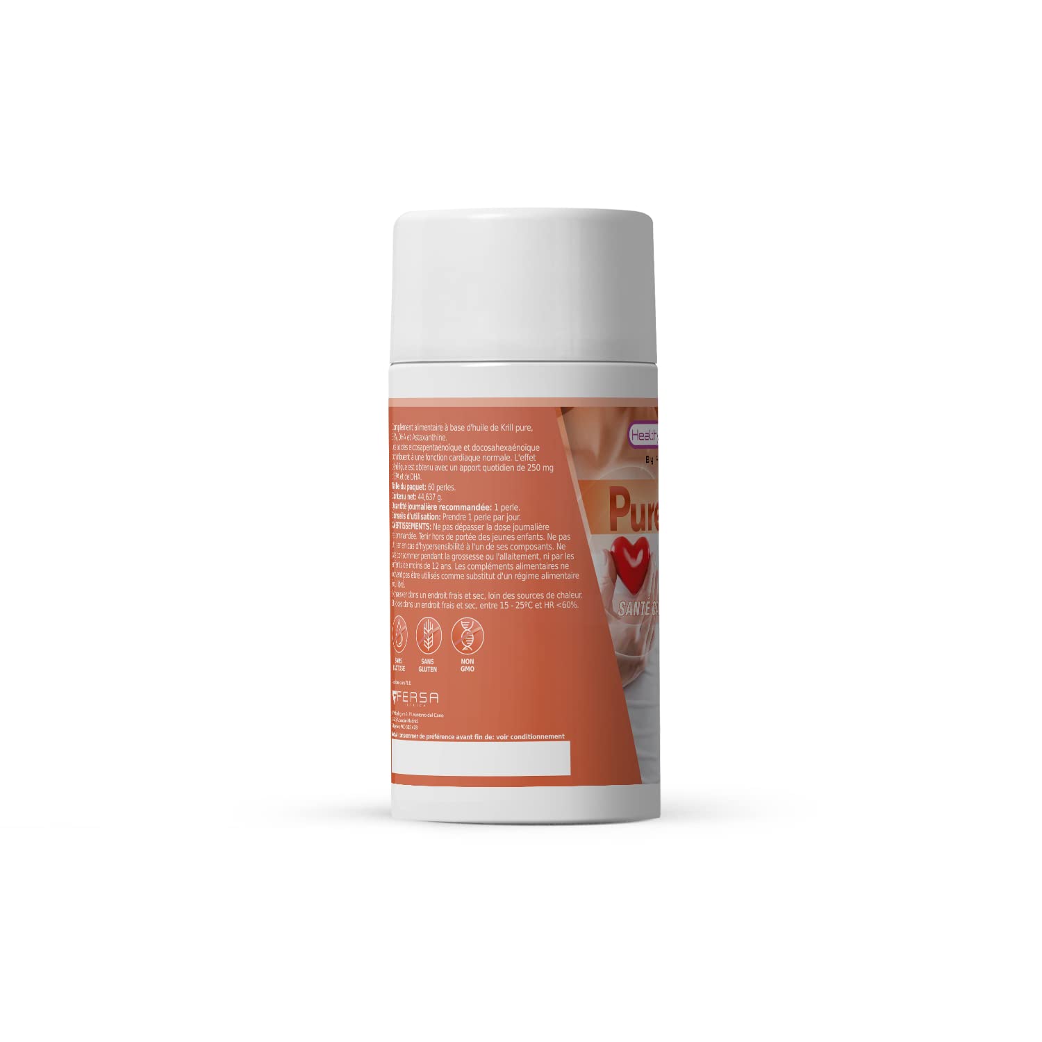 Huile de krill Pure unique + EPA/DHA + Astaxanthine bio-assimilée | Régule les niveaux de cholestérol et de triglycérides | Action cardio-protectrice, antioxydante et anti-inflammatoire | 60 gélules.