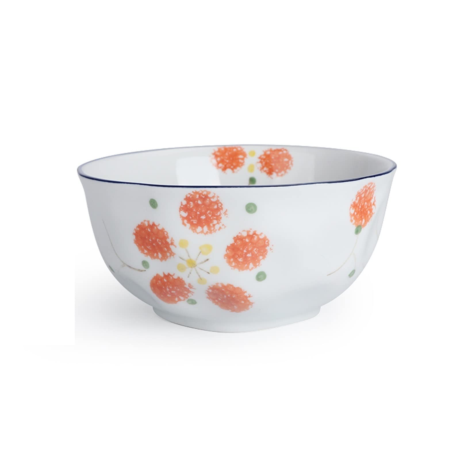 XYIANG Salad Bowl Salad Soup Ramen Bowls, Large Stackable Round Fine Porcelain Pasta Serving Bowl Set, Dessert Bowls Dessert Snack Serving Bowls (B)