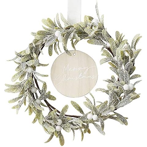 Miss Lovely Weihnachts-Kranz Frozen Eukalyptus Merry Christmas Botanic Deko-Kranz Tür- & Wand-Kranz Advents-Gesteck grün Cover