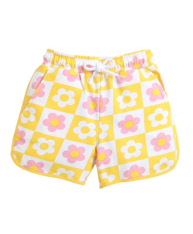 BUMZEE Yellow Girls Shorts (Peb9420)