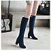 RAZAMAZA Botas de Rodilla Tacon Alto para Mujer (40 AS, SU Bule)
