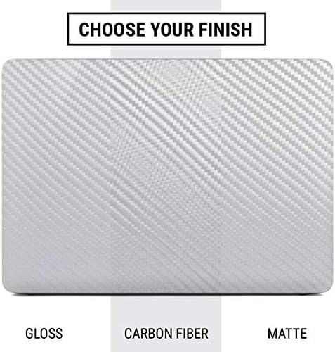Skinit Decal Laptop Skin Compatible with MacBook Air 13in (2020) Originally Designed White Carbon Fiber Design