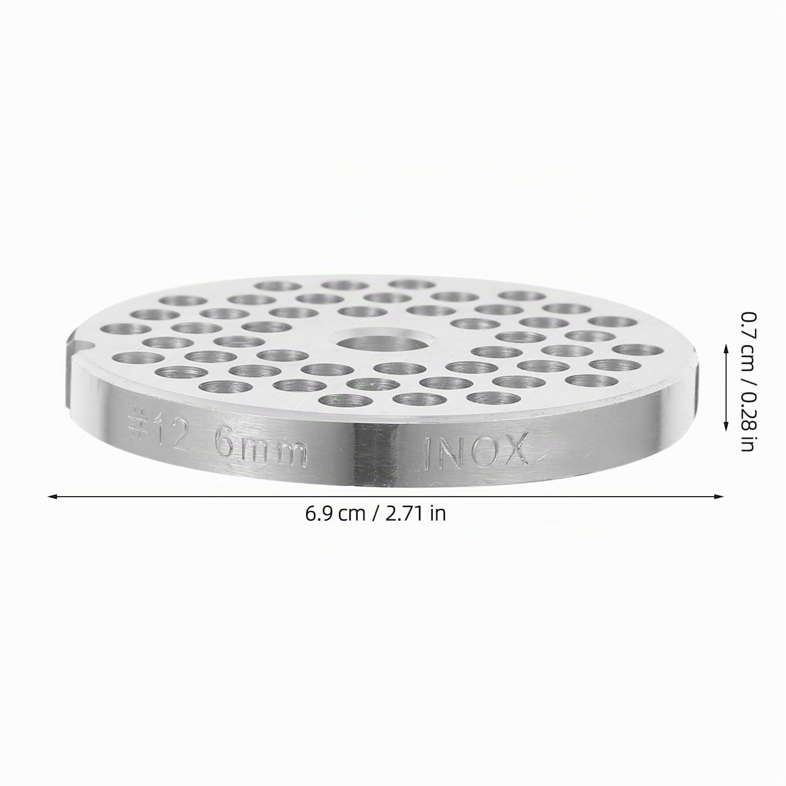 VALICLUD Disco Di Macinazione Per Tritacarne Elettrico 12# Foro 6mm in Acciaio Inossidabile Accessorio Per Carne Piastra Di Ricambio Per Cucina Macinazione Uniforme Produzione Di Salsicce