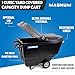 MAGNUM TOOL Tilt Truck, 1 Cu. Yd. Covered Capacity Dump Cart with Non-Marking 12” Wheels & 5” Casters for Jobsites, 800 lbs, Trash Cart with Wheels DUC100-12-NM-03PK (3-Pack)