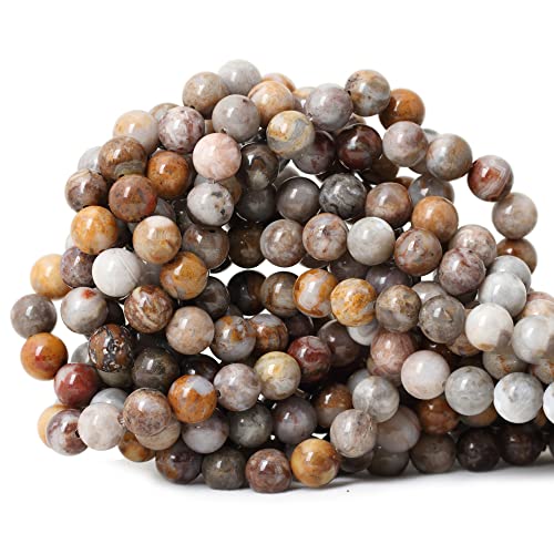 Natürliche Gobi-Achat-Edelsteine, rund, lose Perlen für Schmuckherstellung, 8 mm, 1 Strang, 38,1 cm, 45 Stück