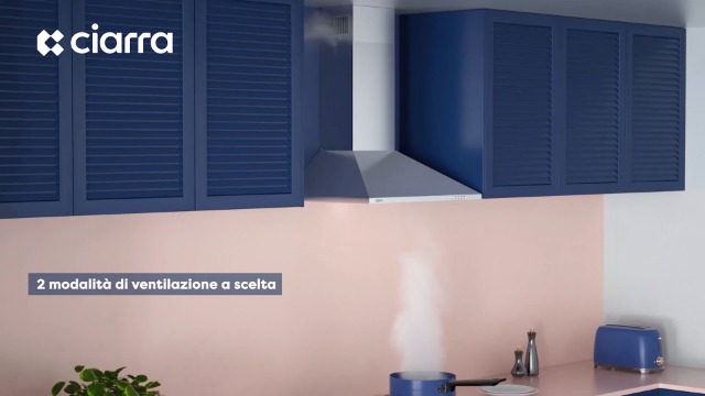 Hota de perete Ciarra, CBCS6125-OW, 60 cm, 3 trepte putere, 370 m³/h