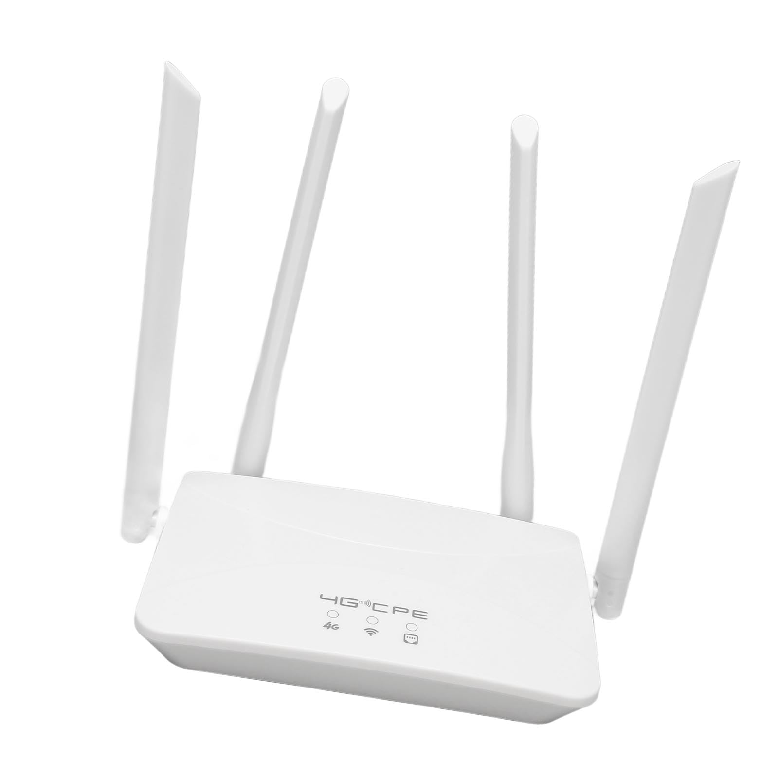 Router 4G LTE, Bezprzewodowy Router Wi Fi Cat4 300 Mb/S, Odblokowany Mobilny Punkt Dostępu 2, 4G do Domowego Biura, Router Bezprzewodowy Z 4 Nieodłączalnymi Antenami(EU)