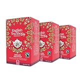 English Tea Shop English Breakfast Fairtrade Organic / Ceylon Black Tea Desayuno Inglés Orgánico y de Comercio Justo Premiata Tea Collection Mano Escogida por Sri Lanka - 1 x 20 sobres (40 gramos)