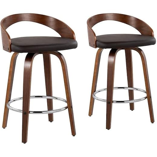 Elegant Waterfall Wooden Legs Stool Chair