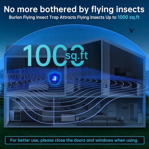 Image of Flying Insect Trap Plug in Mosquito Bug Zapper Indoor Gnat Moth Catcher with 9W Night UV Light, 10 Sticky Glue Board Refills for Home Office White