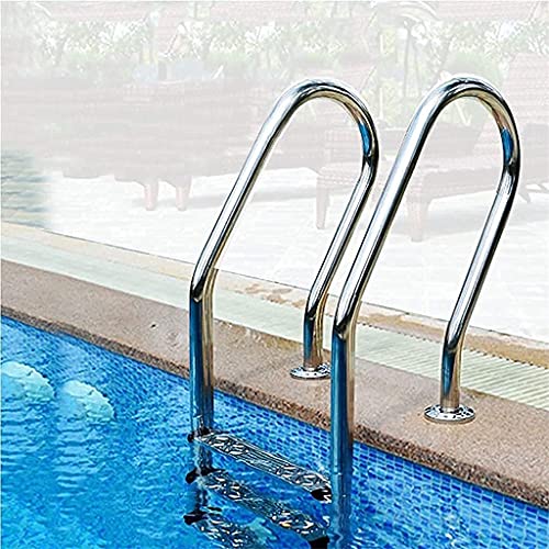 2/3 Step Pool Ladder, 304 Stainless Steel Non‑Slip Swimming Pool Safety, 1.1Mm Wall Thickness, Tube Diameter 41Mm, Weight Capacity 440Lbs, Silver #TOP13