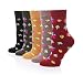 Velice Women's Winter Wool Warm Thickened Crew Socks 5 Pair