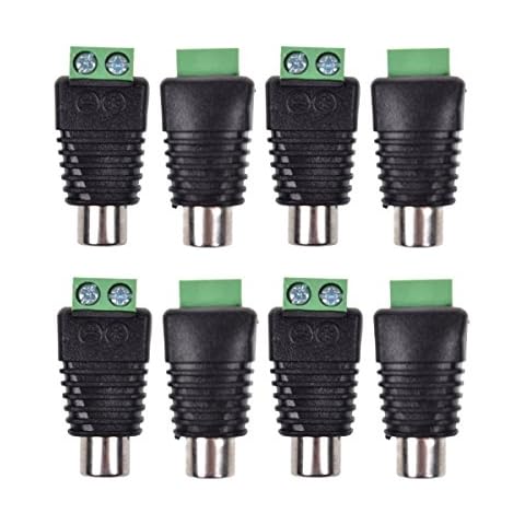HTTX RCA Female Plug to AV Screw Terminal Audio/Video Connector Adapter (10-Pack) Cover