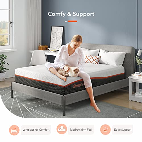 Sweetnight-Full-Mattress-10-Inch-Hybrid-Mattress-in-a-Box-Cool-Gel-Memory-Foam-Innerspring-Mattress-for-Support-Pressure-Relief-Medium-Firm-Mattress-Full-Size