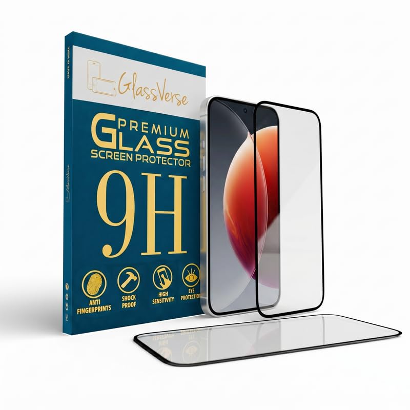 Image of GlassVerse 9H Tempered Glass For Tecno Camon 30 (Pack Of 2) with Free Installation Kit Full screen Coverage - 6.78 inch