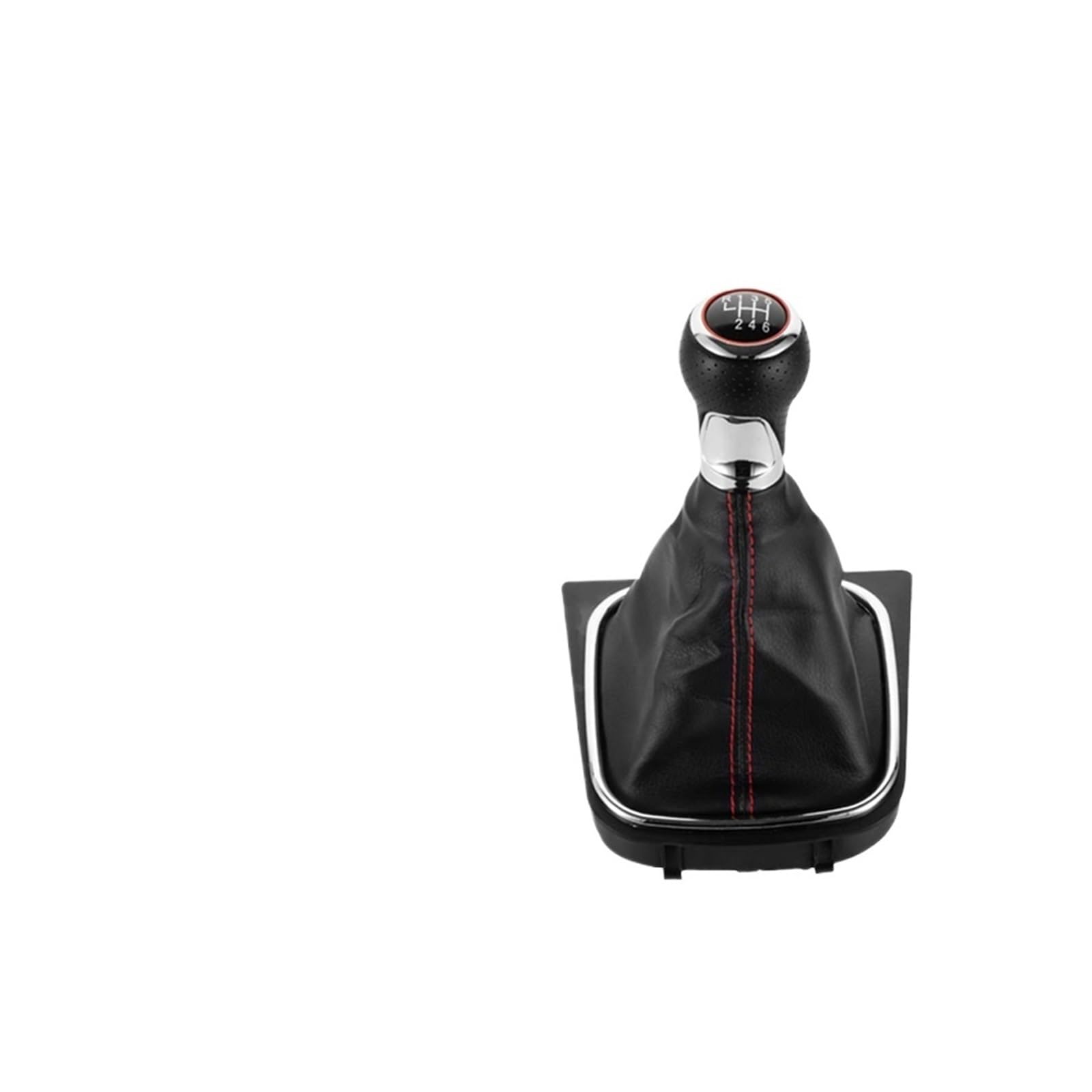 Rbevcrr Red 6 Speed Car Shift Lever Knob For Vw For Golf 5/6 Mk5 Mk6 For Scirocco (2009) 5/6 Speed Gear Shift Knob Leather Stick Shifter Pen(Red 6 Speed)