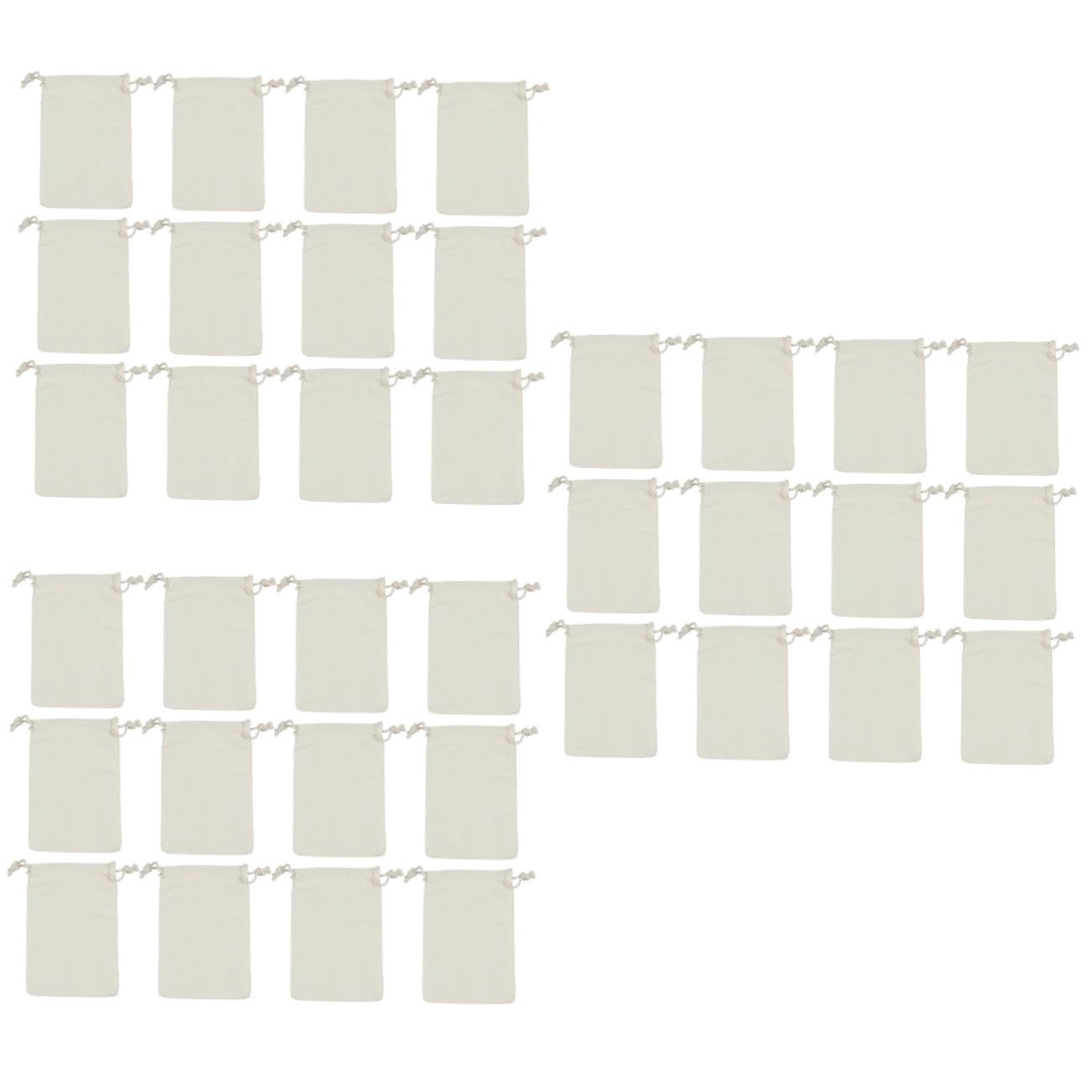 HAPINARY 3 Set Di Sacchetti Con Coulisse in Cotone 10x14 5 Cm Sacchetti Per Bomboniere in Organza 12 Pezzi*3