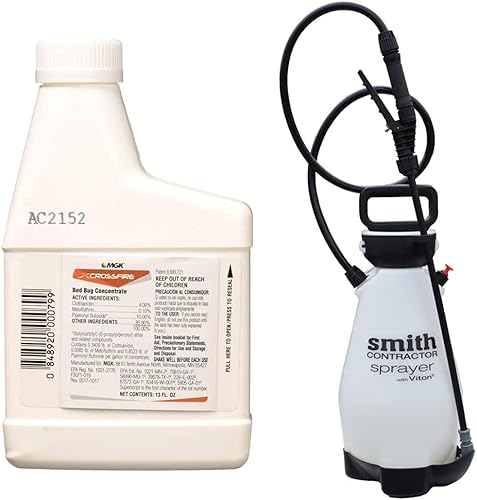 MGK 1852 Crossfire Concentrado 13oz Insecticida, 13 onzas, Clear & Smith Contractor 190216 Pulverizador de 2 galones para herbicidas, herbicidas e