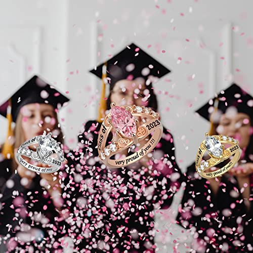 Dorunmo Personalized Customized Class Rings For Women High School Class Rings And College Class Ring Fashion Collection Class Rings Sterling Silver Graduation Gifts Graduation Rings For Women 2023 #TOP2